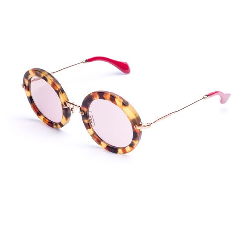 Miu-Miu-13NS-Round-UA54M2---Oculos-de-Sol Miu-Miu-13NS-Round-UA54M2---Oculos-de-Sol